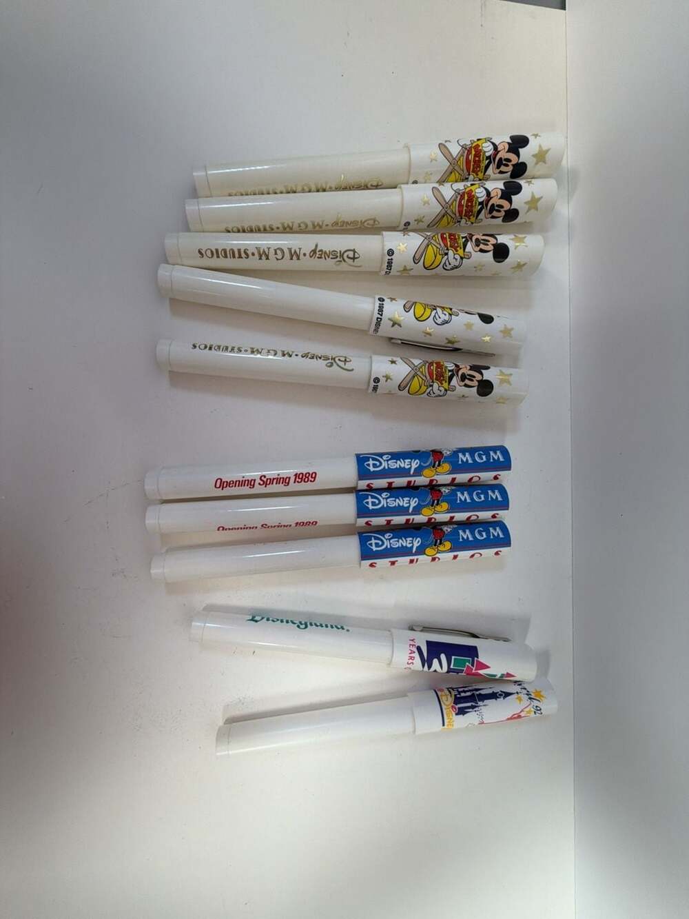 Vintage 10-Piece Disney Collectible Souvenir Pen Lot - MGM Studios and Euro Disn